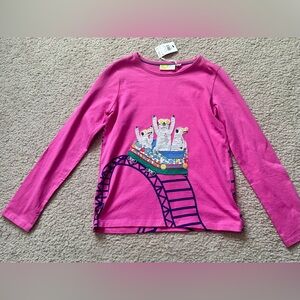 New Mini Boden Girls pink long sleeve